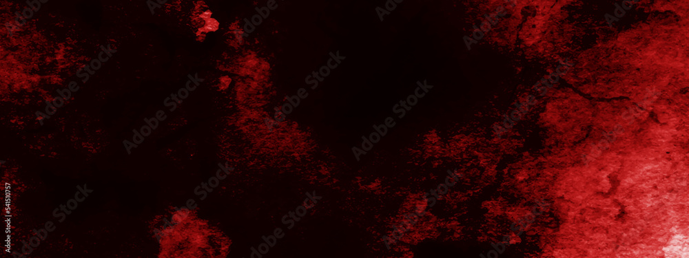 Dark Red horror scary background. Dark grunge red texture concrete. Dark grunge red concrete. Red textured stone wall background. Dark edges. Dark red grungy background or texture.	
