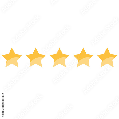 Five stars customer product rating.
