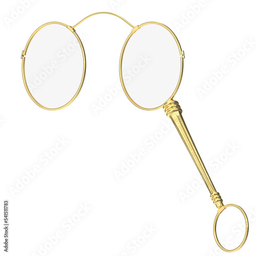 3d rendering illustration of lorgnette eyeglasses