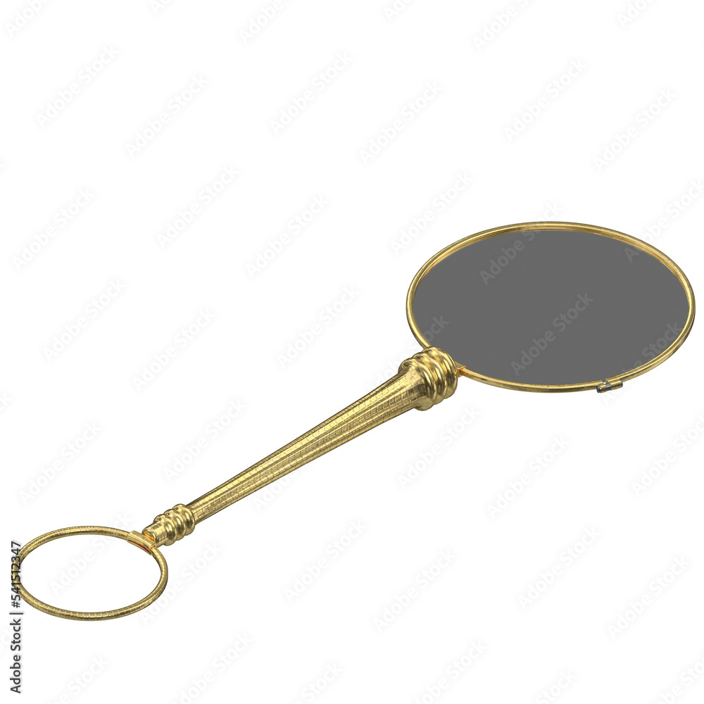 3d rendering illustration of a lorgnette monocle eyeglass 3d rendering illustration of a lorgnette monocle eyeglass
