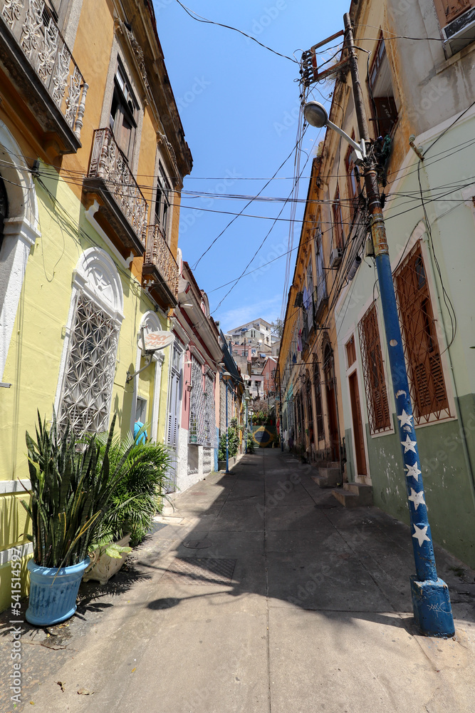 Rio de Janeiro, RJ, Brazil, 2022 - Alley at Conceicao Hill, downtown Rio