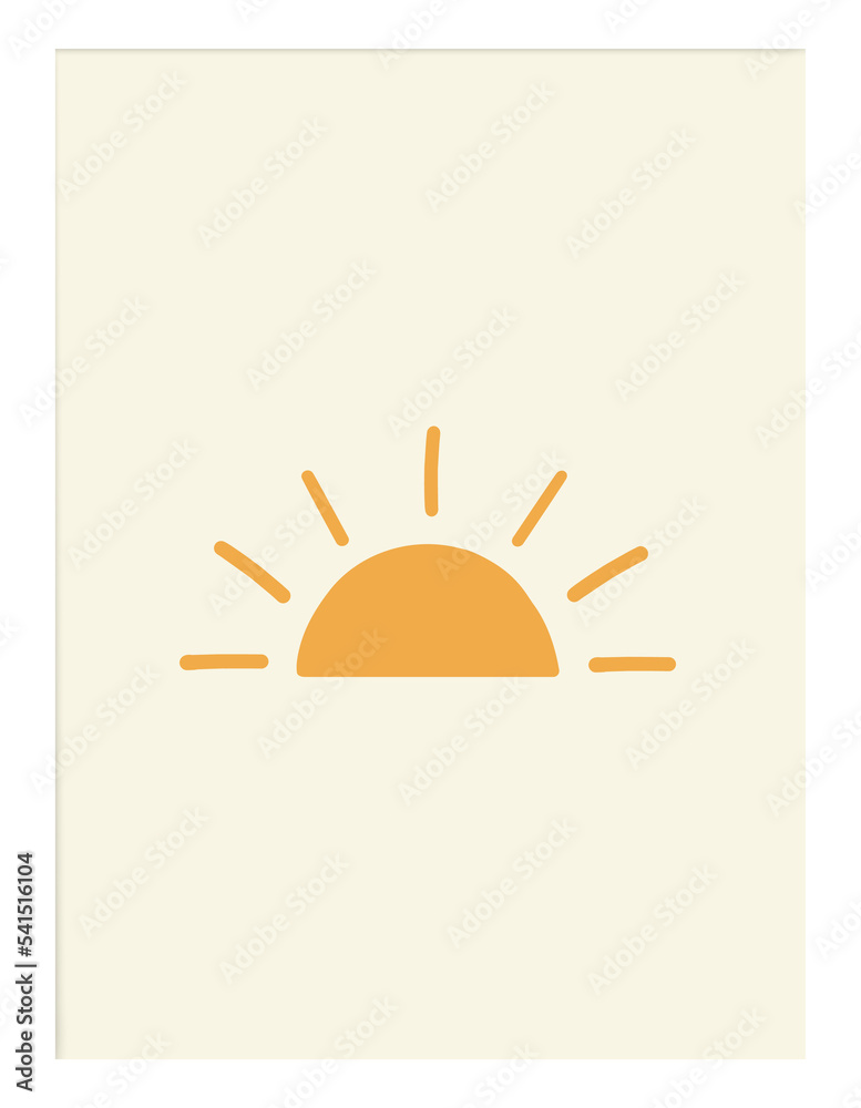 Abstract sun poster. Contemporary minimalist backgrounds modern boho style. Mid century wall decor, art print Abstract sun poster. Contemporary minimalist backgrounds modern boho style. Mid century wall decor, art print