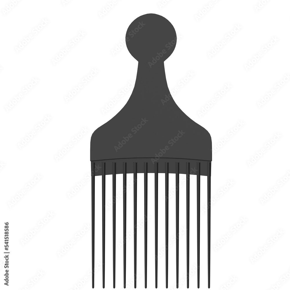 3d rendering illustration of an hair pick comb StockIllustration