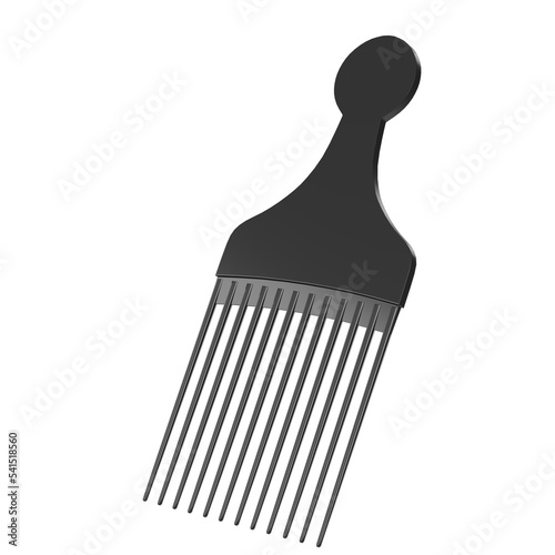 3d rendering illustration of an hair pick comb photo