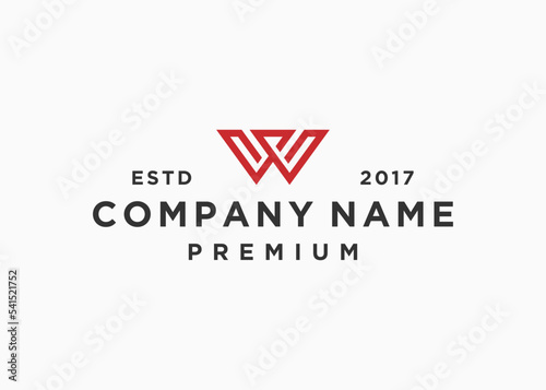 letter w logo design vector illustration template
