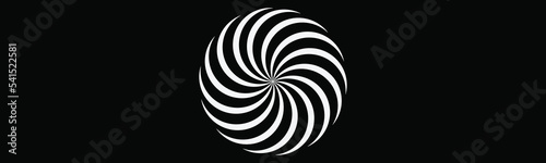 spiral illusion vector illustration, hypnotic swirl lines with a black background, hypnotic vortex, and illusion patterns. © Arctic Dynamite