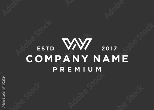 letter w logo design vector illustration template