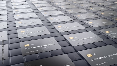 The basis of finance and economics. Production of plastic cards. 