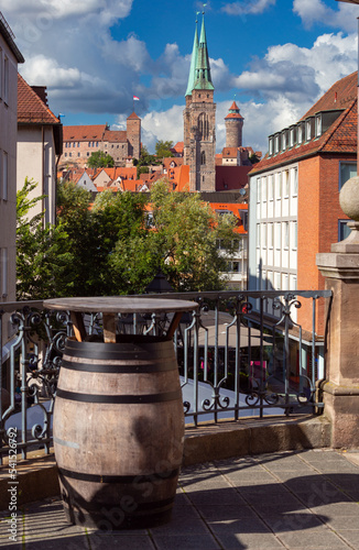 Historical part of the old town of Nuremberg, Franconia, Germany. © pillerss