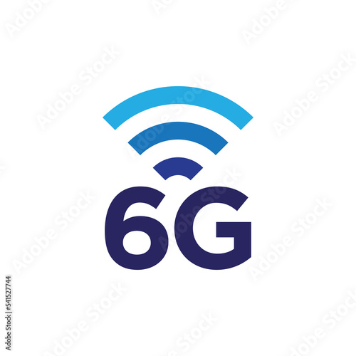 6G network logo icon vector.