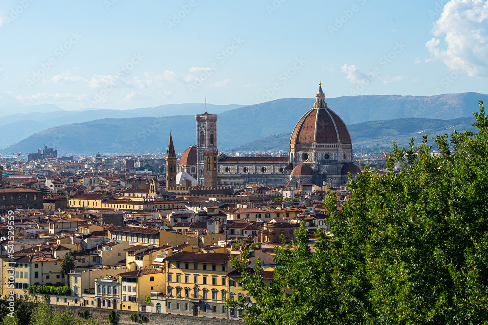 Skyline Florence from Michelangelo Piazzale square, Italy.