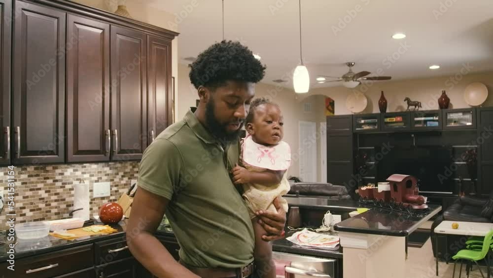 Young Black children, Black girls, Black boy, Black infant baby, Black parents, Black mother, and Black father cooking and eating lunch and dinner at home Young Black children, Black girls, Black boy, Black infant baby, Black parents, Black mother, and Black father cooking and eating lunch and dinner at home