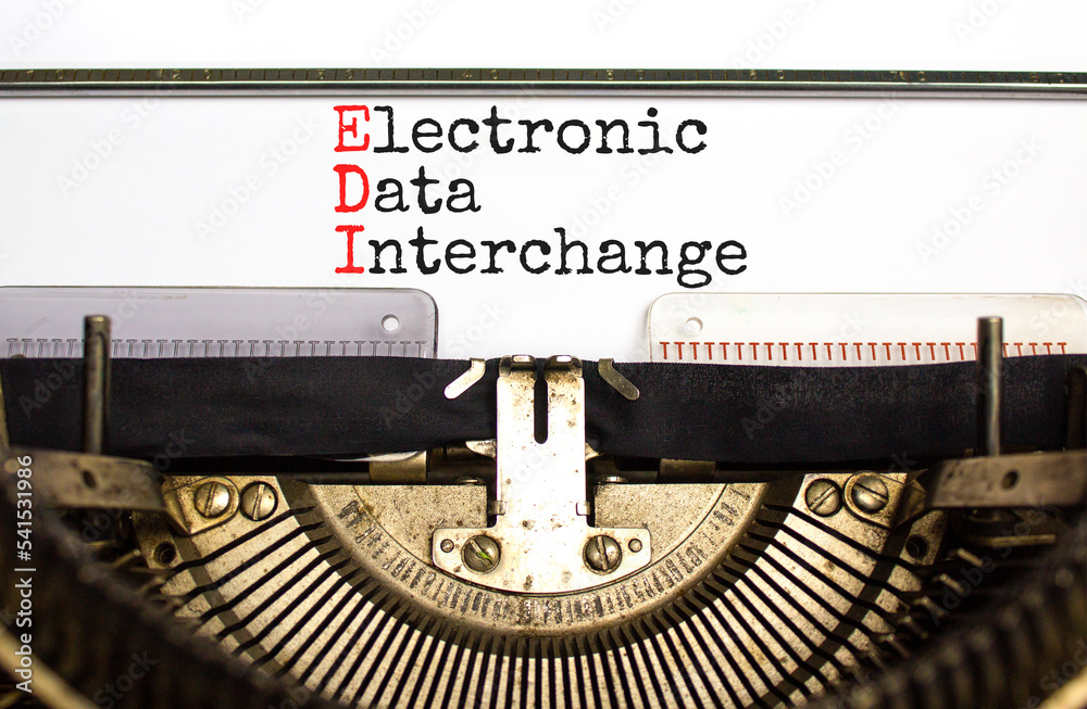 EDI electronic data interchange symbol. Concept words EDI electronic ...