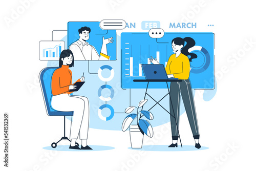 Business team doing business planning