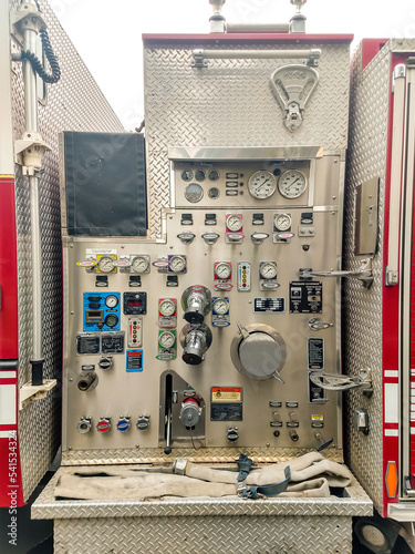 Gauge panel and all kinds gauges of a respectable classic fire bus