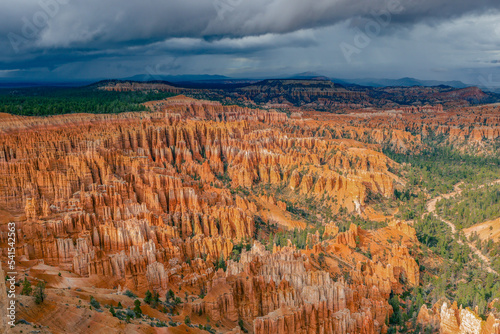 Fairyland point with storm rolling in in utah  photo