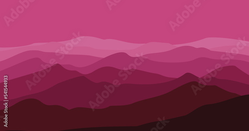pink gradient mountain background