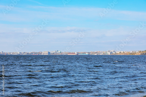 View of beautiful river and...