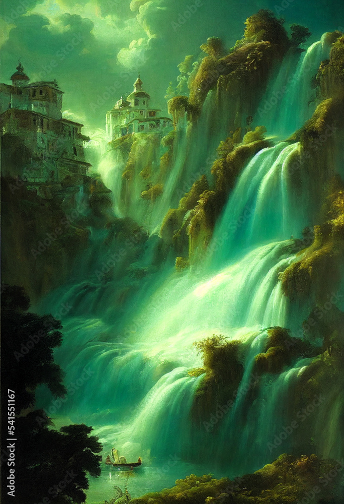  cliffside waterfall