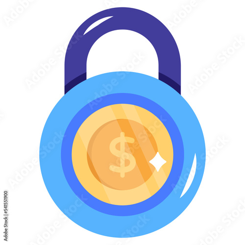 A customizable flat icon of wealth 