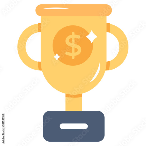 A customizable flat icon of wealth 