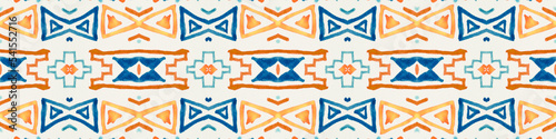 Seamless peruvian pattern. Hand drawn aztec illustration.
