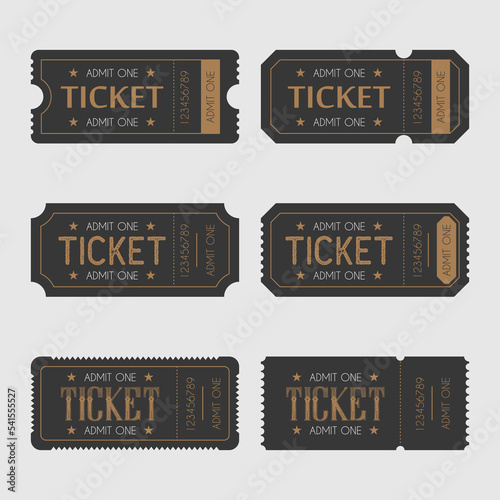 Set of vintage tickets