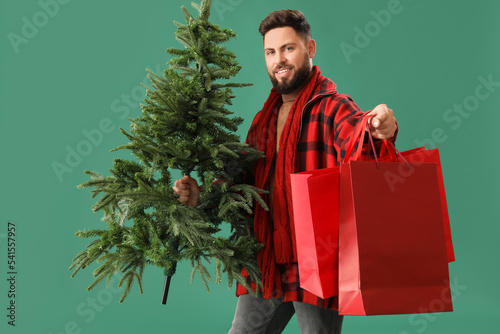 Handsome man with Christmas...