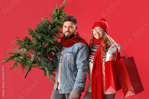 Young couple with Christmas...