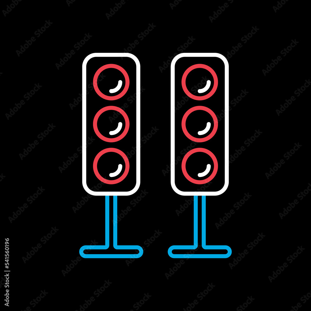 Sound system speakers vector icon Sound system speakers vector icon