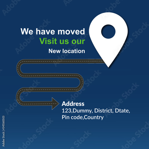 We have moved new location Social media post