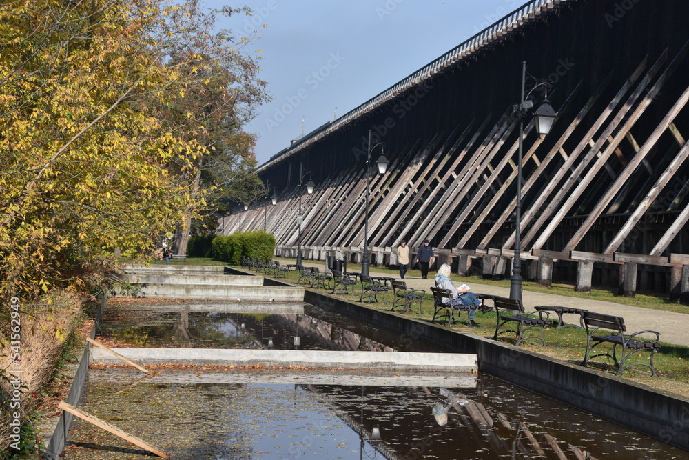 Poland, Ciechocinek, graduation towers, health resort, the largest in Europe, wooden structure, for evaporating water from brine, Poland, Ciechocinek, graduation towers, health resort, the largest in Europe, wooden structure, for evaporating water from brine,