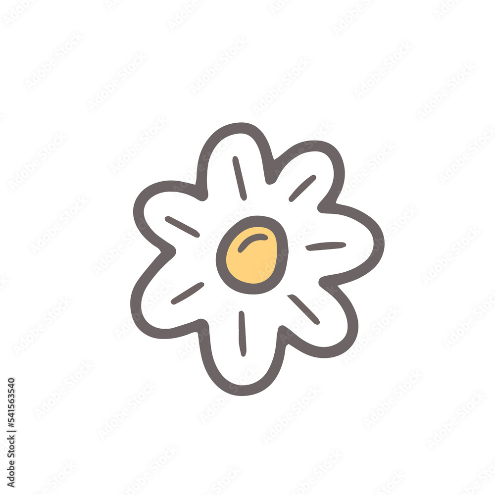 Daisy in doodle style. isolated illustration. Daisy in doodle style. isolated illustration.