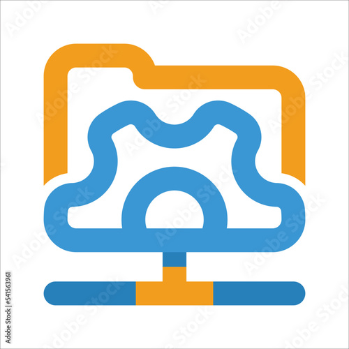 Illustration icon with active directory concept.