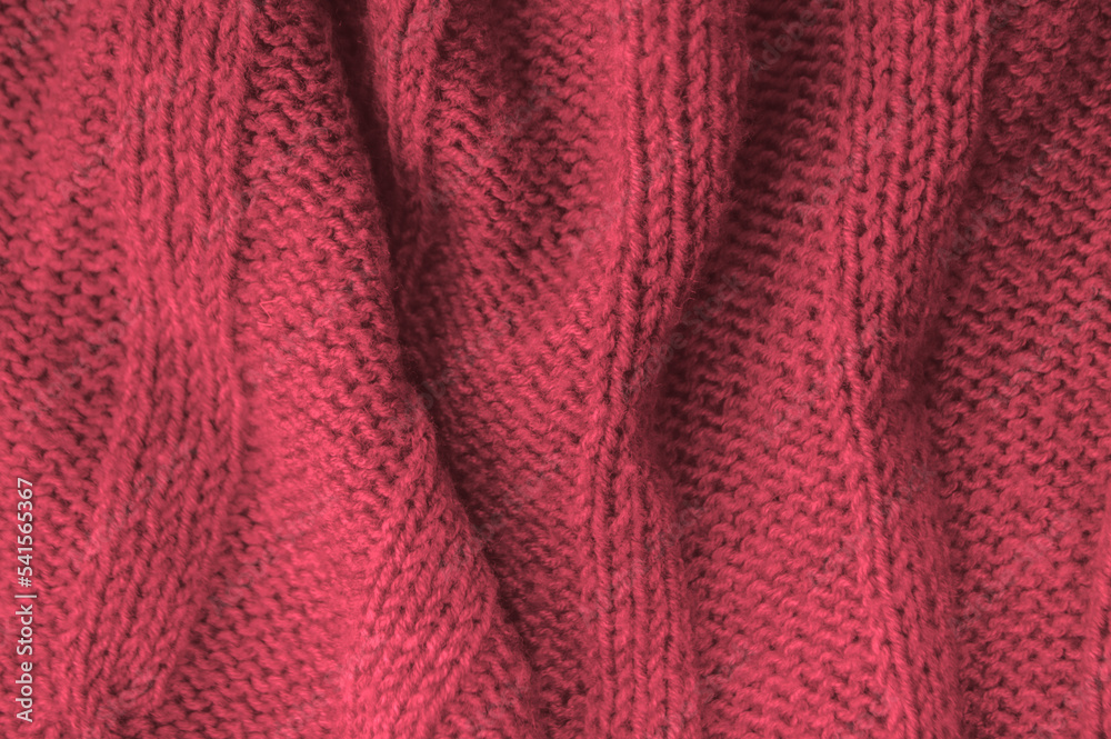 Handmade knitting background with detail weave threads.
