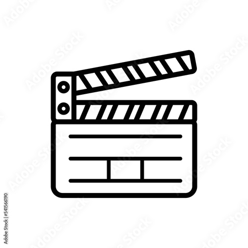 clapper board icon design vector template