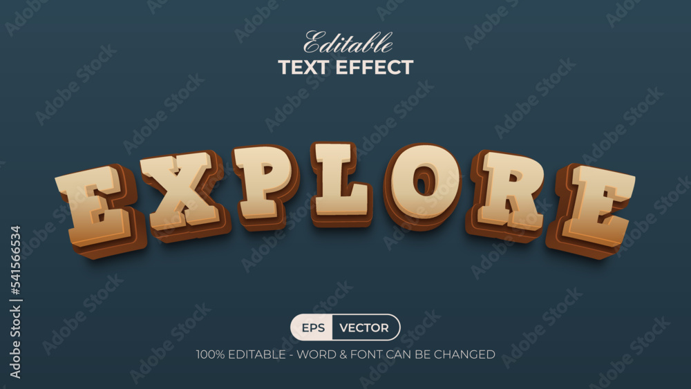 Explore text effect cartoon style. Editable text effect.