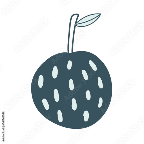 Scandinavian style apple, fruite vector illustration in cartoon style