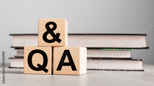 QnA, questions and answers acronym. Q and A concept. High quality photo photo