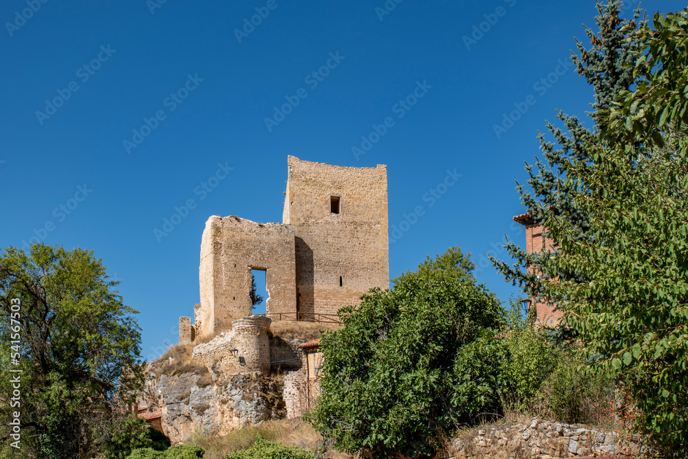 Ruins of Catalañazor castle in Soria, Spain.