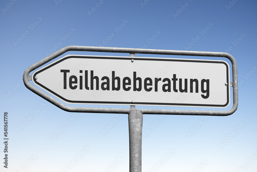 Teilhabeberatung, Wegweiserschild Teilhabeberatung, Wegweiserschild