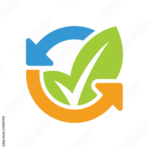 Green sustainable management concept icon. Visual illustration for environmentally friendly management.