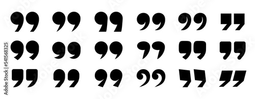 Set of quote mark. Quotes icon vector set.