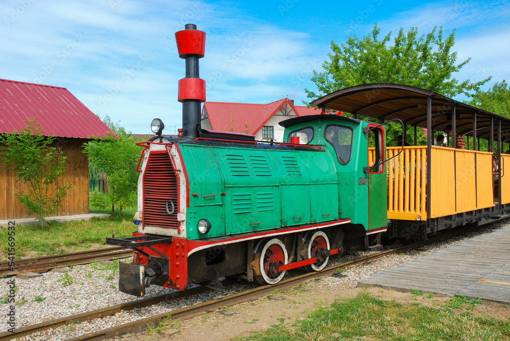 Płociczno Tartak, Polska Wigierska Kolej Wąskotorowa StockFoto