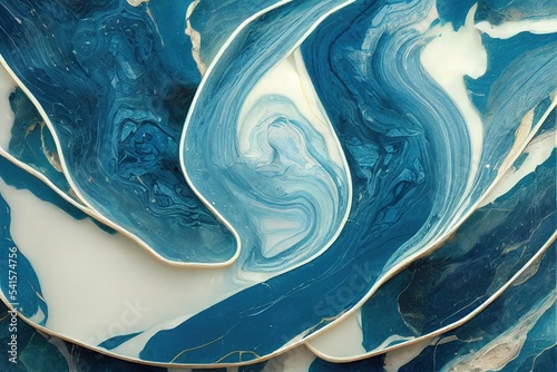 PERSIAN BLUE abstract ocean ART. Stones like marble contain all the history and secrets of the Earth, adding a sense of mysticism to their innate beauty. Natural luxury. Masterpiece of designing art.