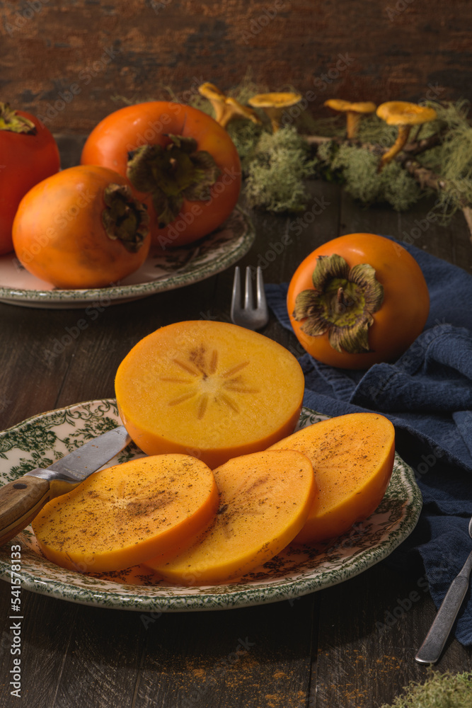 Orange persimmons