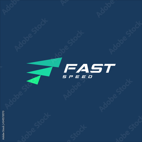 fast speed logo design. modern moving forward logo