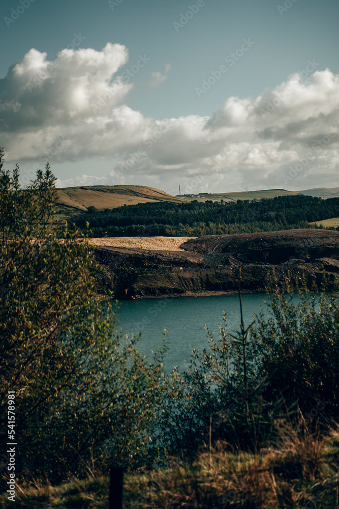 Views of Troy Quarry in Rossendale, UK on an Autumn day