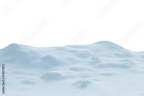 A large beautiful snowdrift isolated on white background.Winter snow  background. A big snow drift © Lilya