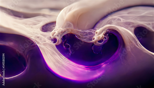 Purple and white fluid back...